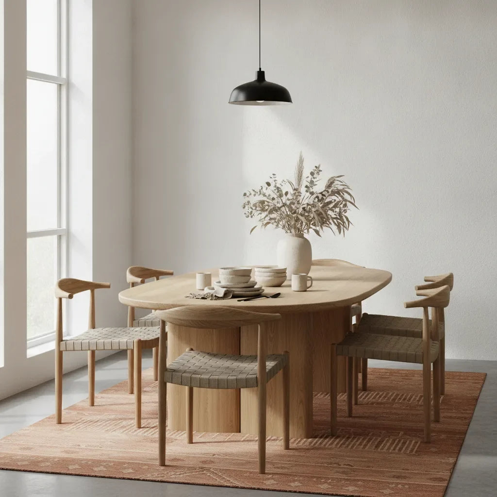 Tendances table salle à manger 2026 – matériaux et formes