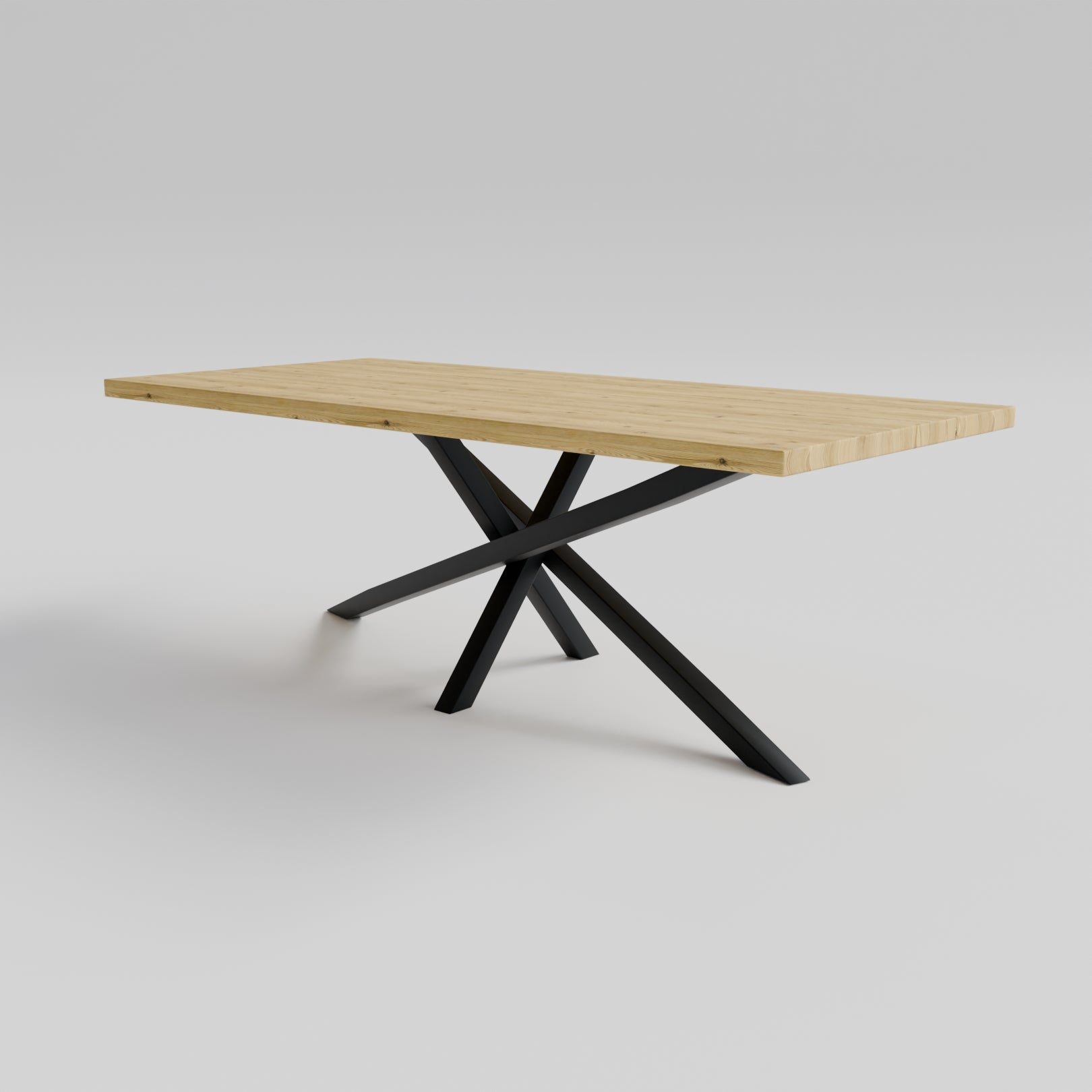 Table à Manger Robin Sicle – Chêne Massif – 300x100cm – Pieds Poutres – 12 Pers