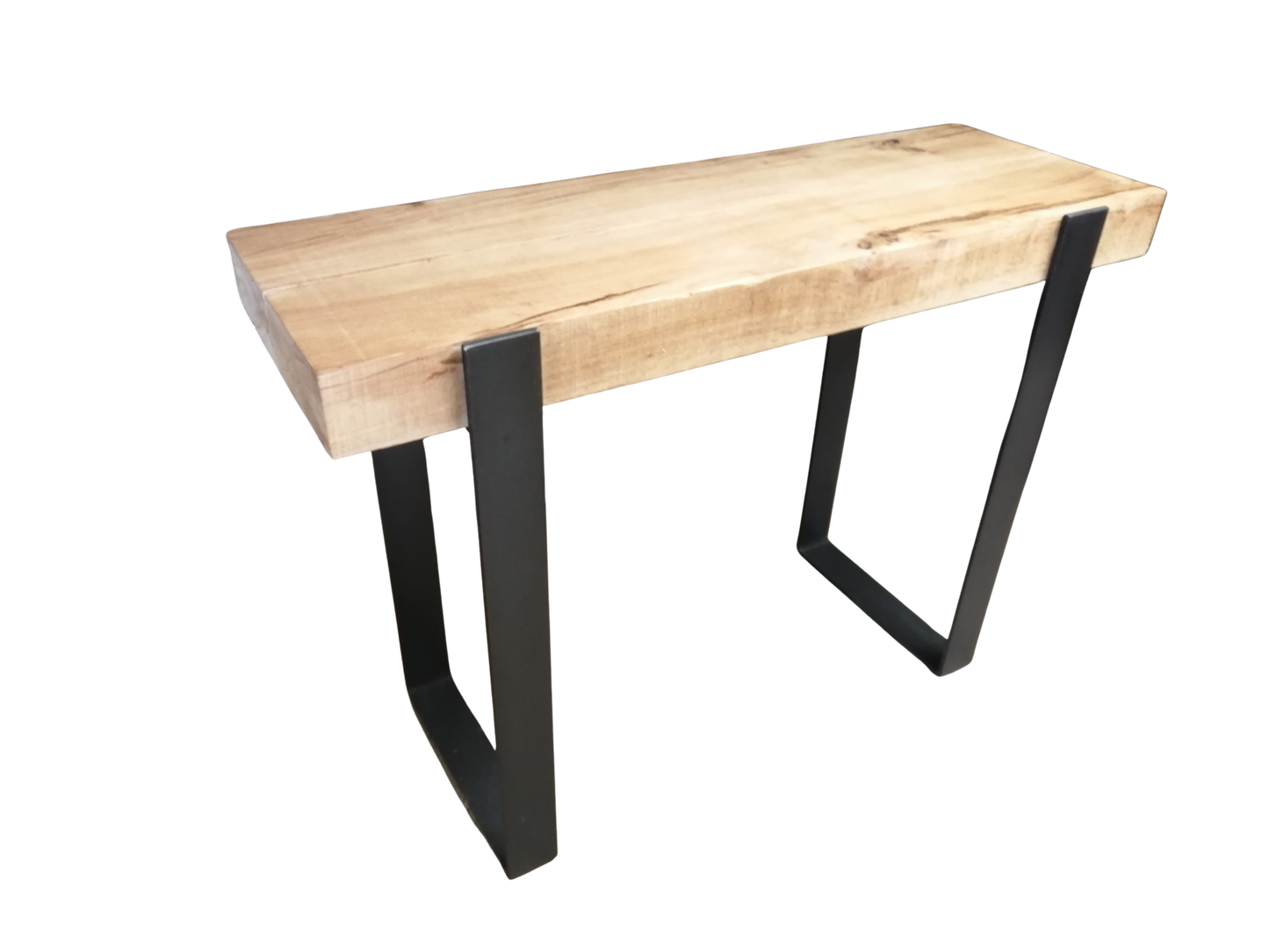 Console pieds acier plateau chêne