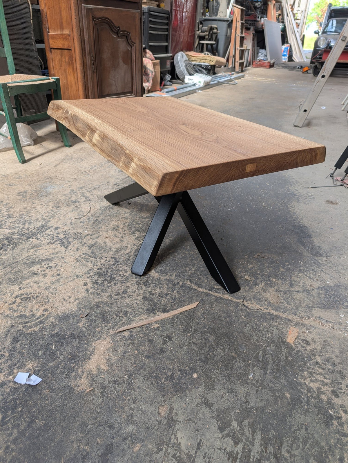 Table basse Mikado en chêne massif, photo 2 sur 11